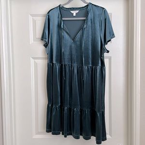 Lauren Conrad Velvet Tiered Dress
